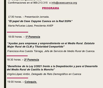 AMEP celebra este miércoles una jornada en Mira sobre ‘mujer empresaria y emprendedora en el mundo rural’ 1 AMEP celebra este miércoles una jornada en Mira sobre ‘mujer empresaria y emprendedora en el mundo rural’