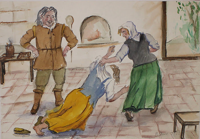 Arrastrada por el suelo. Mª Luisa Chico de Castro, cedidas por la Fundación García y Chico (Cuenca).