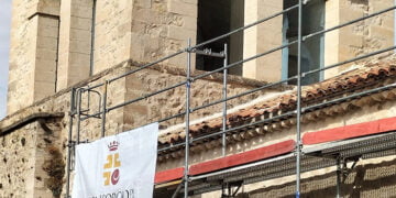 Las obras de rehabilitación de la iglesia de San Miguel provocarán restricciones al paso de peatones