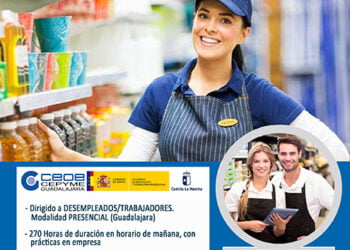 CEOE-Cepyme Guadalajara abre el plazo de inscripción del curso gratuito de actividades auxiliares de comercio