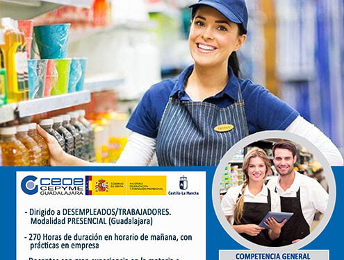 CEOE-Cepyme Guadalajara abre el plazo de inscripción del curso gratuito de actividades auxiliares de comercio 1 CEOE-Cepyme Guadalajara abre el plazo de inscripción del curso gratuito de actividades auxiliares de comercio
