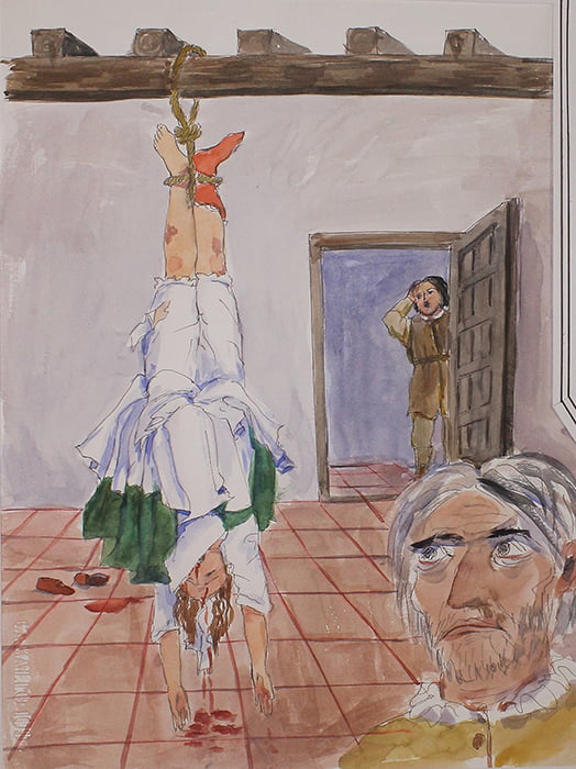 Colgada de una soga. Mª Luisa Chico de Castro, cedidas por la Fundación García y Chico (Cuenca).