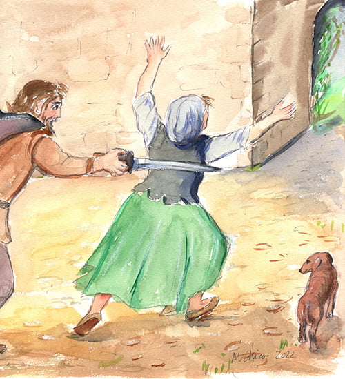 Espaldarazos con una espada. Mª Luisa Chico de Castro, cedidas por la Fundación García y Chico (Cuenca).