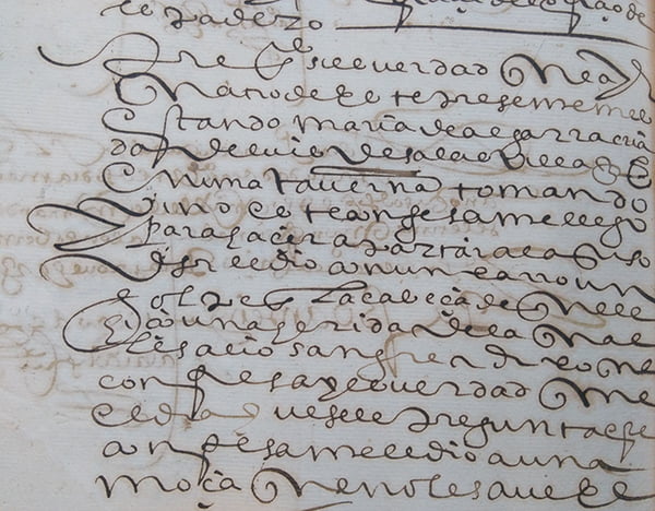 Golpe con un jarro de vino. Archivo Histórico Provincial de Cuenca.