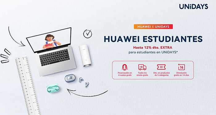Huawei y UNiDAYS ofrecen a estudiantes los mejores descuentos en tecnología en el #diadelestudiante 1 Huawei y UNiDAYS ofrecen a estudiantes los mejores descuentos en tecnología en el #diadelestudiante