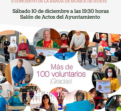Huete reconoce a los voluntarios de la pandemia Covid y del temporal Filomena