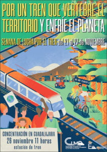 IU de Guadalajara se suma y participará en las acciones para pedir más y mejores servicios ferroviarios en la Semana de Lucha por el Tren Público, Social y Sostenible