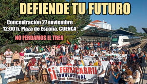 Pueblos con el Tren anima a todos los ciudadanos a asistir a la manifestación del 27 de noviembre