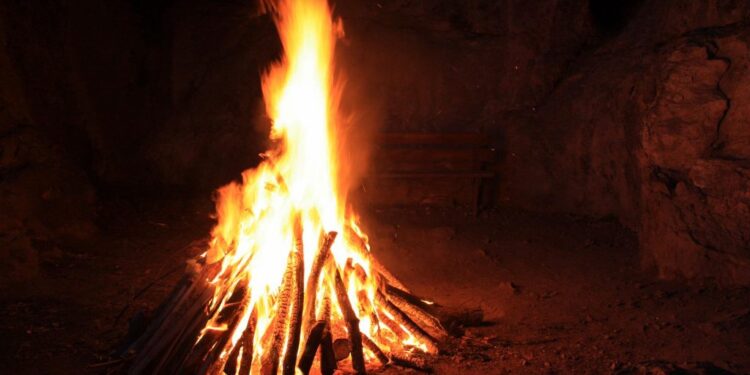 Así se armó el Belén, en Vega del Codorno, en el año 1986