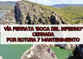 Cerrada la vía ferrata Boca del Infierno de Sacedón por el mal uso que algunos han hecho de la instalación