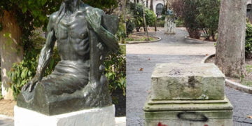 Cuenca en Marcha pedirá el retorno de la escultura “El Hombre de la Sierra” al Parque San Julián