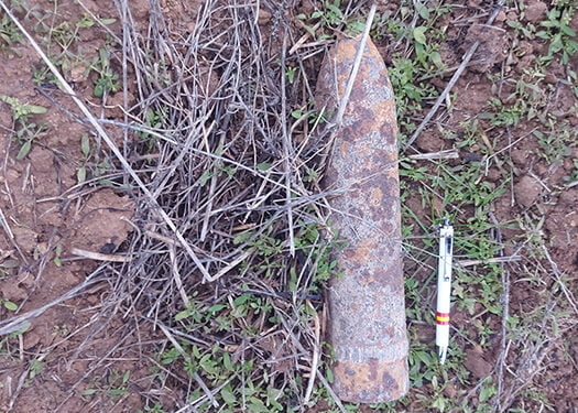 Desactivados dos proyectiles de la Guerra Civil en Guadalajara en Luzaga y en Hita