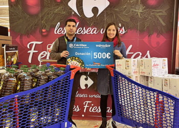 El Mirador de Cuenca dona 500 euros al economato de Cáritas Diocesana de Cuenca