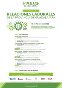 Impulsa Guadalajara organiza el I Foro de Relaciones Laborales de la provincia de Guadalajara el próximo 15 de diciembre