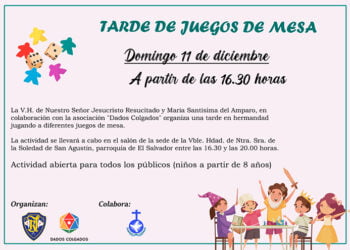 La V. H. del Resucitado organiza una tarde de juegos de mesa dentro de sus actividades de Adviento y Navidad