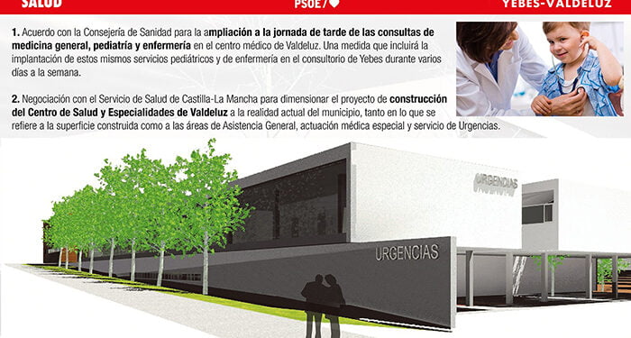 Podemos pide a Page que “cumpla” con la construcción del centro de salud en Valdeluz y mejore la atención primaria en el casco de Yebes 1 Podemos pide a Page que “cumpla” con la construcción del centro de salud en Valdeluz y mejore la atención primaria en el casco de Yebes