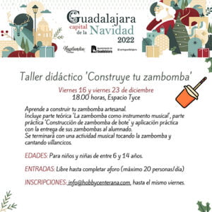 ¿Quieres pero no sabes construirte una zambomba Te enseñan en el Espacio TYCE