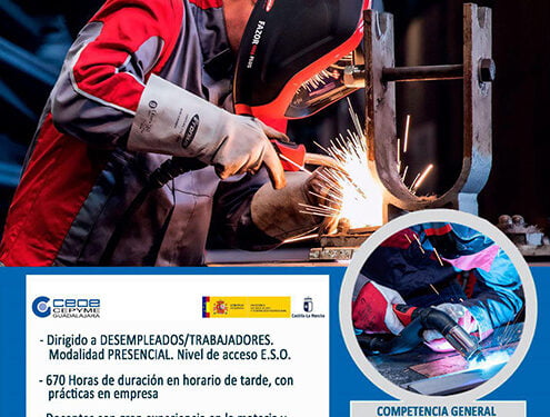 Abierto el plazo de inscripción para el curso gratuito de soldadura oxigás y mig magde CEOE-Cepyme Guadalajara