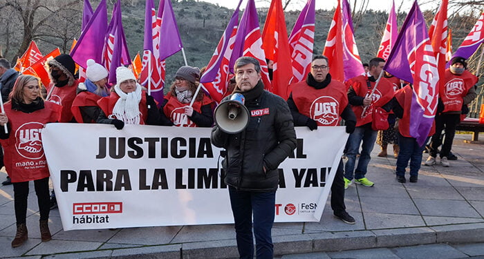 CCOO y UGT exigen a la Junta que se implique activamente y que intervenga para resolver el conflicto del convenio del sector Limpieza en Castilla-La Mancha