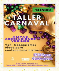 El Centro Joven de Cuenca acoge este viernes un taller para desarrollar ideas de disfraces de cara a la fiesta de Carnaval