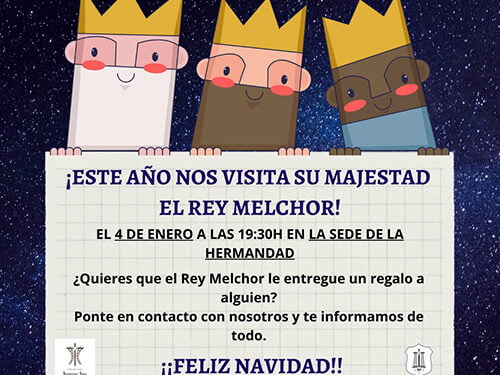 Este miércoles, 4 de enero, el Rey Melchor visita la sede del Descendimiento para recibir a los más pequeños 1 Este miércoles, 4 de enero, el Rey Melchor visita la sede del Descendimiento para recibir a los más pequeños