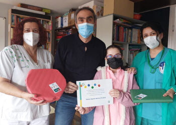 Naiara Aguirre Merino, de 10 años, ganadora del concurso de dibujo infantil de la GAI de Guadalajara