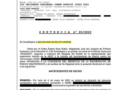 Perdonan a un matrimonio de Guadalajara sus deudas con la Agencia Tributaria gracias a La Ley de la Segunda Oportunidad