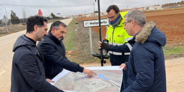 Realizada el acta de replanteo para el inicio inminente de las obras de la glorieta en la CM-2202 en Motilla del Palancar