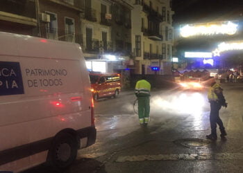 ¡Atención! Tráfico lento en el centro de Cuenca debido a un vertido de aceite