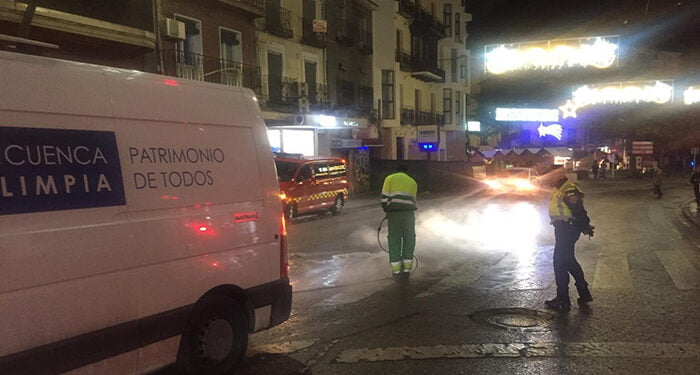 ¡Atención! Tráfico lento en el centro de Cuenca debido a un vertido de aceite