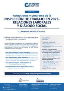 CEOE-Cepyme Guadalajara organiza una jornada sobre la programación de la inspección de trabajo para el año 2023-relaciones laborales y diálogo social