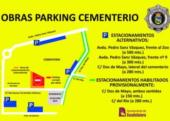 El Ayuntamiento de Guadalajara habilita plazas de aparcamiento en el entorno de la estación de autobuses durante la obra de construcción del aparcamiento disuasorio