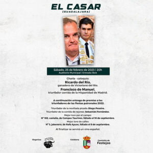 El ganadero Ricardo del Río y el torero Francisco de Manuel, protagonistas en El Casar