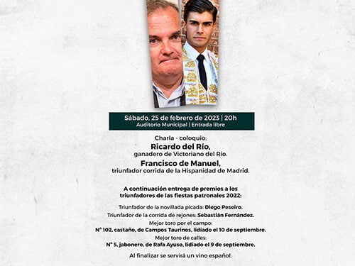 El ganadero Ricardo del Río y el torero Francisco de Manuel, protagonistas en El Casar 1 El ganadero Ricardo del Río y el torero Francisco de Manuel, protagonistas en El Casar
