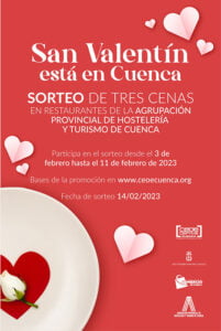 La Asociación de Comercio de Cuenca sorteará cenas para dos por el día de San Valentín
