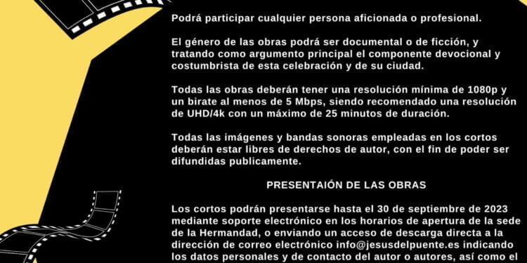 La M. A. V. H. de Ntro. Padre Jesús Nazareno (del Puente) organiza el I Concurso de Cortos ‘Semana Santa de Cuenca’