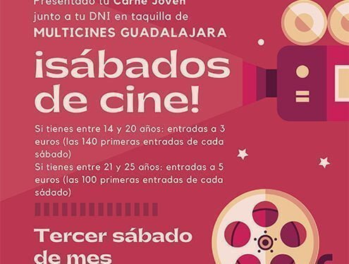 El Ayuntamiento de Guadalajara lanza ‘Sábados de cine’, con entradas a 3 y 5 euros para jóvenes de edades entre 14 y 25 años
