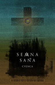 Una gran Cruz y nazarenos formando un cáliz, el cartel de la Semana Santa de Cuenca 2023 obra de José Antonio Perona
