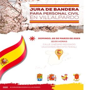 Villalpardo organiza una Jura de Bandera para la población civil