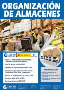 Abierta la inscripción para el curso gratuito de organización de almacenes impartido por CEOE-Cepyme Guadalajara