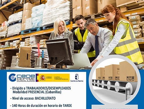 Abierta la inscripción para el curso gratuito de organización de almacenes impartido por CEOE-Cepyme Guadalajara