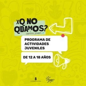 Arranca este viernes en Cuenca el programa juvenil ‘XQ NO QDAMOS’ para jóvenes de 12 a 18 años