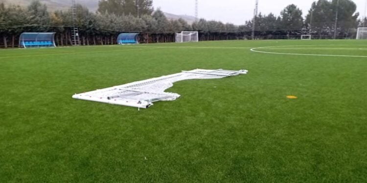 Vandalismo en el recién remodelado campo de fútbol de Tiradores