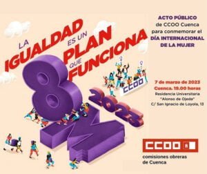 CCOO Cuenca celebra este martes su acto central por el Día Internacional de la Mujer Trabajadora