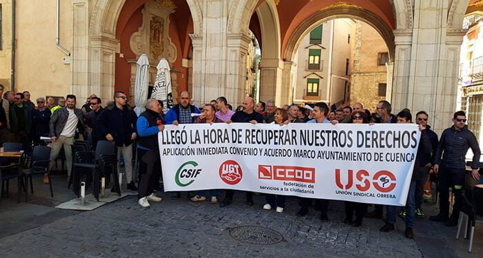 Cuenca en Marcha pide restablecer los derechos laborales a los trabajadores del Ayuntamiento suspendidos desde 2012