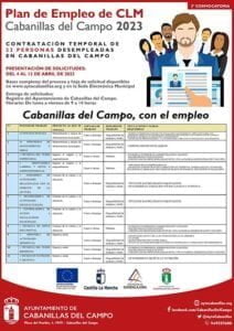 El Ayuntamiento de Cabanillas convoca la segunda tanda de contrataciones del Plan de Empleo de Castilla-La Mancha 2023