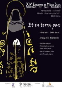 Este sábado, veneración y Misa Solemne a Ntra. Sra. de la Soledad de San Agustín y XIV Encuentro de Música Sacra