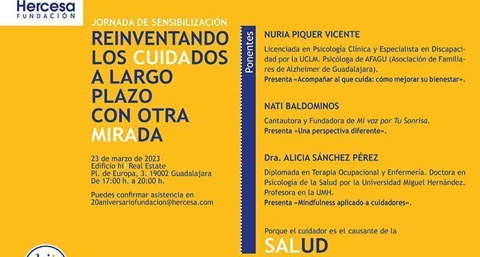 Fundación Hercesa celebra el jueves 23 de marzo de 2023 la jornada de sensibilización "Reinventando los cuidados..." 1 Fundación Hercesa celebra el jueves 23 de marzo de 2023 la jornada de sensibilización Reinventando los cuidados...