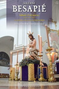 La M. I. V. H. del Bautismo celebra este sábado, 25 de marzo, el solemne Besapié cuaresmal a la talla de Jesús