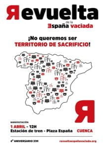 La Revuelta de la España vaciada se celebrará en Cuenca el sábado desde la Estación de Tren convencional hasta la Plaza de España